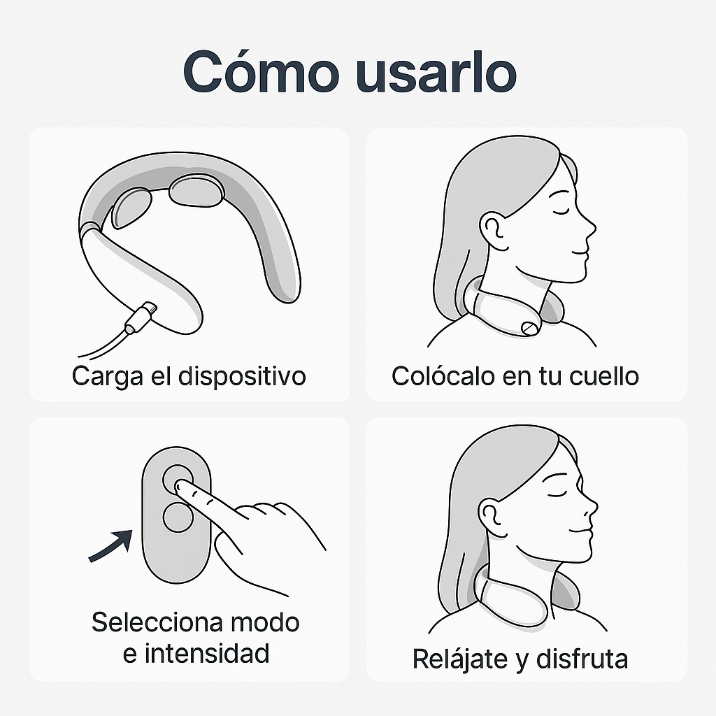 MASAJEADOR DE CUELLO ELÉCTRICO PORTÁTIL