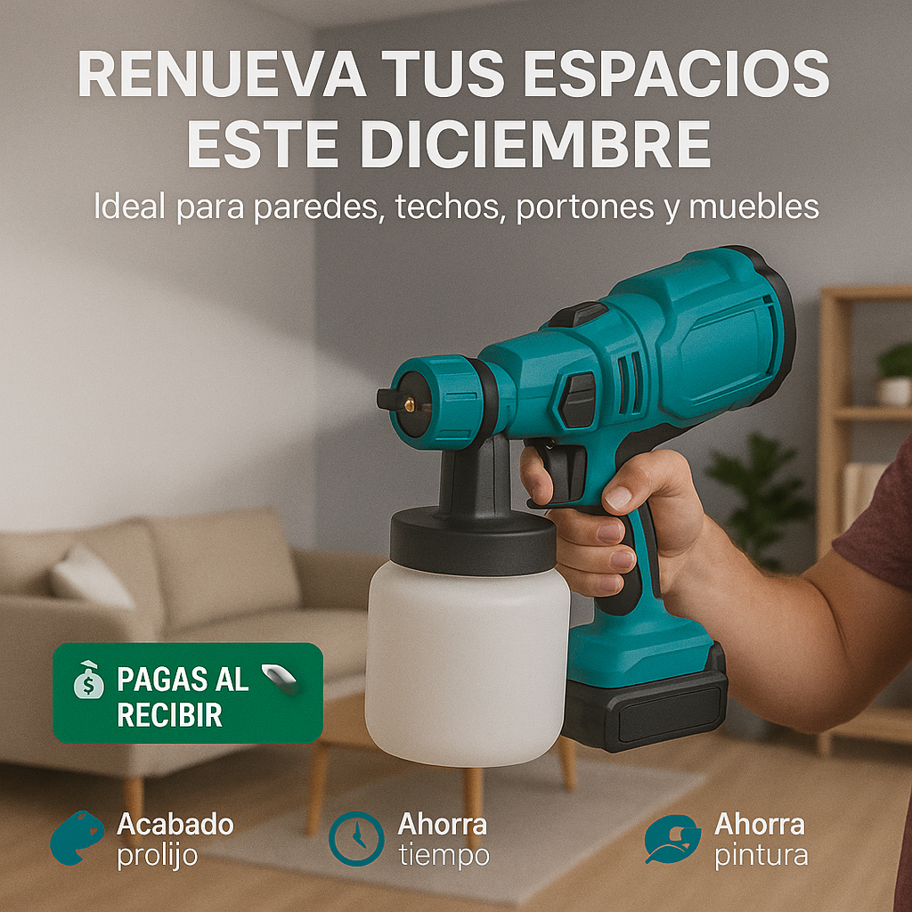 PISTOLA DE PINTURA CORDLESS 2 BATERIAS 48V AM-411