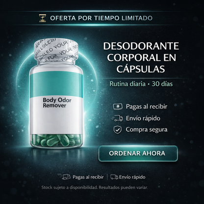 DESODORANTE CORPORAL EN CAPSULAS