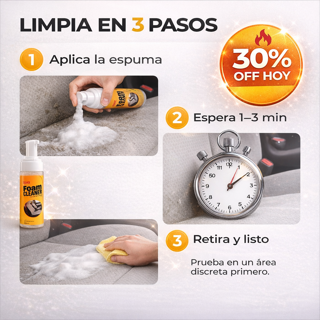 FOAM CLEANER PROFESIONAL – ESPUMA ACTIVA MULTIUSO 200ML
