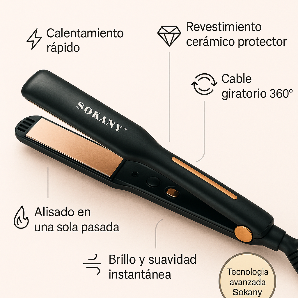 PLANCHA PARA CABELLO SOKANY