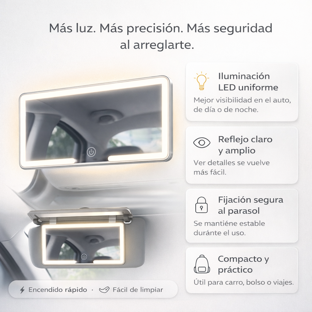 ESPEJO LED PARA CARRO