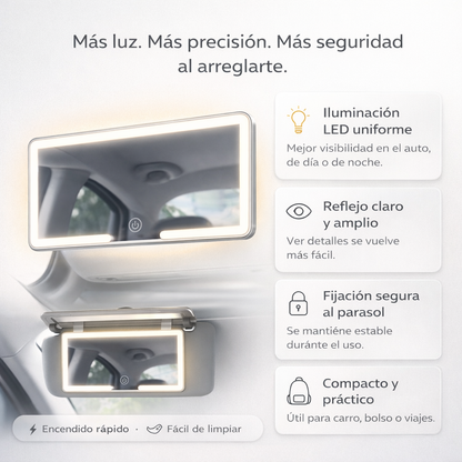 ESPEJO LED PARA CARRO